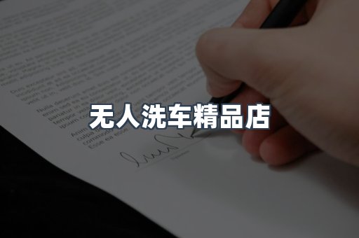 无人洗车精品店